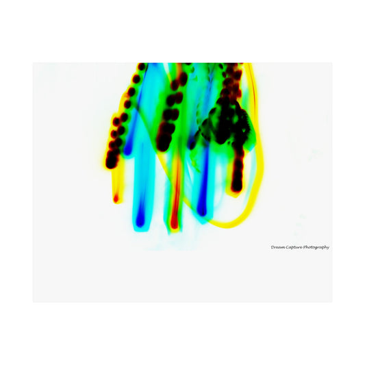 “Neon Drip” Abstract Photograph Matte Horizontal Poster